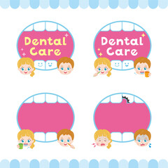 口と歯のフレーム（西洋人）