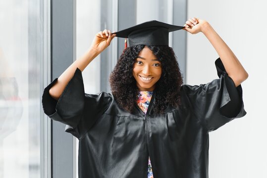 portrait of Beautiful African-American graduate