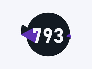 Number 793 logo icon design vector image