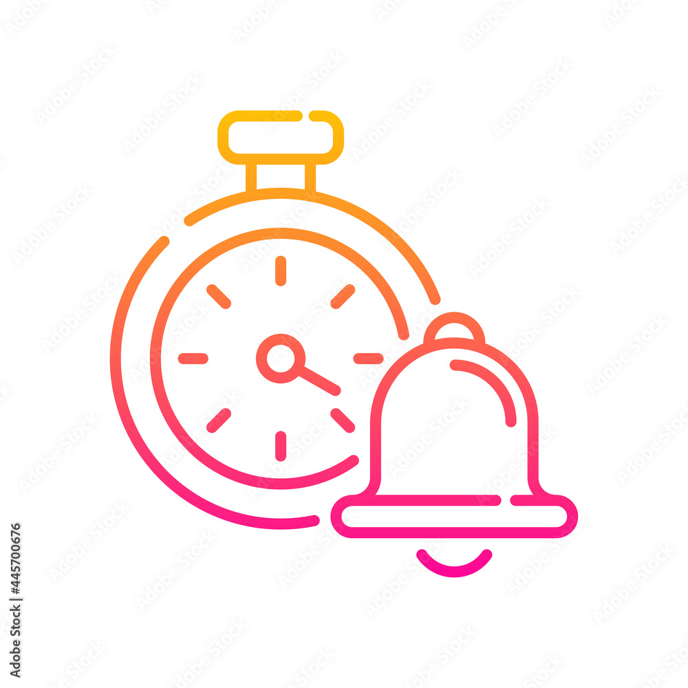 Poster timer vector gradient icon style illustration. eps 10 file