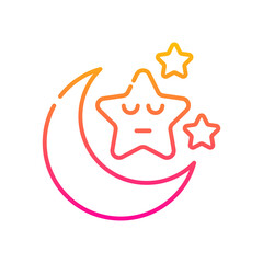 Sleep mood vector gradient icon style illustration. EPS 10 file