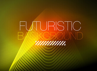 Neon color square shape lines abstract background. Shiny magic energy and motion concept, vector abstract wallpaper background