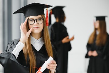 group of female students graduating