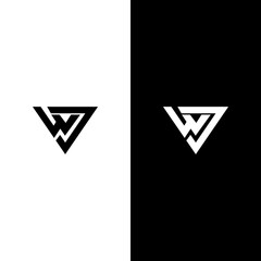 letter WV, VW logo - obrazy, fototapety, plakaty