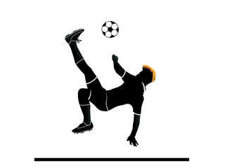 football player kicking ball vector high quality graphic design on white background