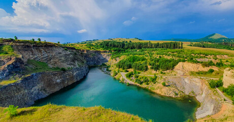 The emerald lake from Racos - Romania