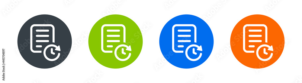 Poster schedule icon vector symbol. planning paper concept