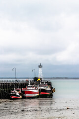 Fototapeta premium the port of Cancale at low tide