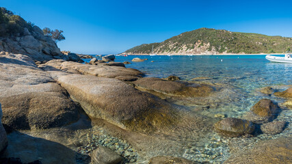 Fototapeta na wymiar Cala Pira, Sardinia, in a summer day