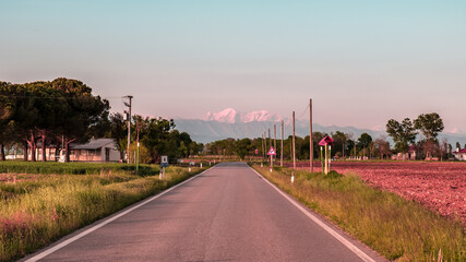 Fototapeta premium Evening in the countryside of Friuli