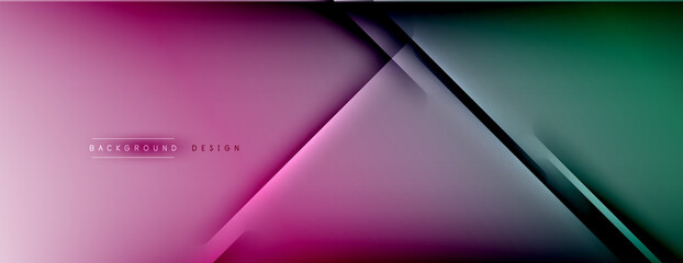 Fototapeta premium Abstract background. Shadow lines on bright shiny gradient background.