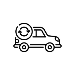 Internal air vector outline icon style illustration. EPS 10 file