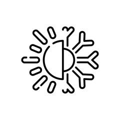 Heating vector outline icon style illustration. EPS 10 file