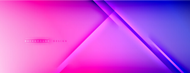 Abstract background - lines composition created with lights and shadows. Technology or business digital template. Trendy simple fluid color gradient abstract background with dynamic