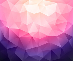 Abstract illustration in low poly style. Graphic triangular background. Bright colorful polygonal mosaic gradient.