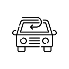 Outdoor air vector outline icon style illustration. EPS 10 file