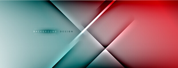 Abstract background - lines composition created with lights and shadows. Technology or business digital template. Trendy simple fluid color gradient abstract background with dynamic