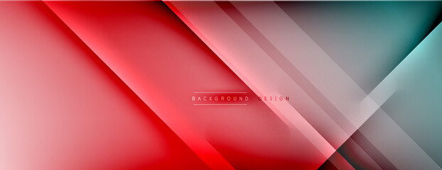 Abstract background - lines composition created with lights and shadows. Technology or business digital template. Trendy simple fluid color gradient abstract background with dynamic