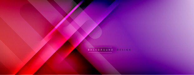 Abstract background - lines composition created with lights and shadows. Technology or business digital template. Trendy simple fluid color gradient abstract background with dynamic