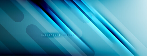 Abstract background - lines composition created with lights and shadows. Technology or business digital template. Trendy simple fluid color gradient abstract background with dynamic