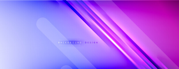 Abstract background - lines composition created with lights and shadows. Technology or business digital template. Trendy simple fluid color gradient abstract background with dynamic