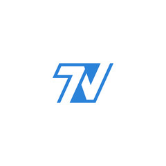 Combination of number 7 and letter N. Company logo design.