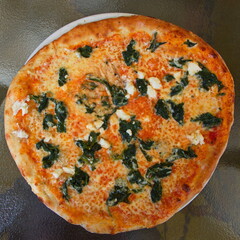 Pizza in a pizzeria in Lackenhof, Austria, Europe
