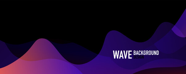 Abstract background - shiny fluid gradients and overlapping waves. Vector Illustration For Wallpaper, Banner, Background, Landing Page