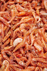 dried shrimp in a market