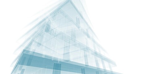 Fototapeta na wymiar Modern architecture digital background 3d illustration