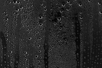 background water drops on black glass, full photo size, overlay layer design