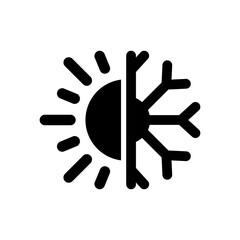 Heating vector solid icon style illustration. EPS 10 file