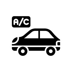 Car air Conditioner vector solid icon style illustration. EPS 10 file