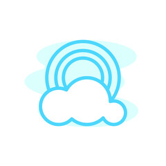 Illustration Vector Graphic of rainbow icon