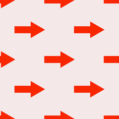 Red arrows wallpaper. Vector simple arrows and white background.