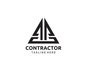 Abstract A, P, AP Real Estate and Contractor Concept Logo Design.