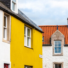 Houses with colourful walls 