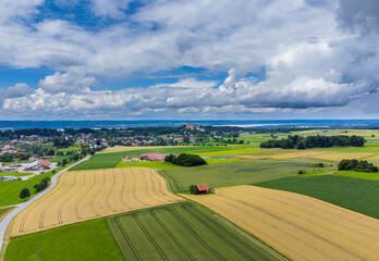 Naklejka premium Landschaft bei Andechs, Bayern, Deutschland