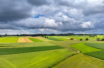 Fototapeta premium Landschaft bei Andechs, Bayern, Deutschland