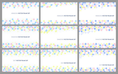 幾何学模様のフレーム１２点セット