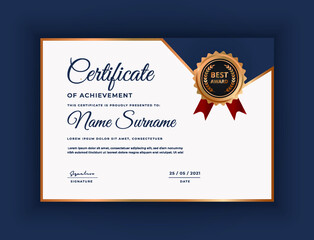 certificate of achievement modern abstract decorative design templates