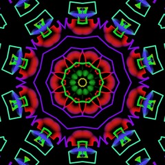 Colourful floral pattern illustration design.