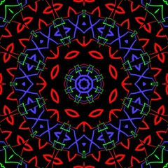 Colourful floral pattern illustration design.