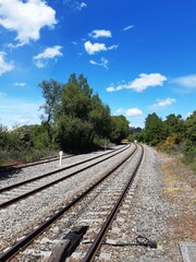 Fototapeta premium Vía férrea de Teixeiro, Galicia