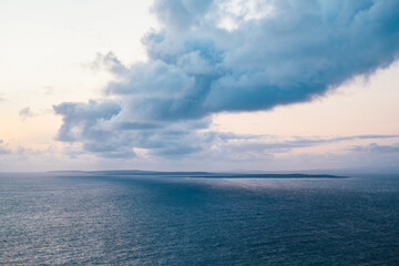 The Aran Islands seen from a distance
