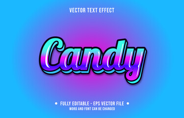 Editable vector text effect style gradient color