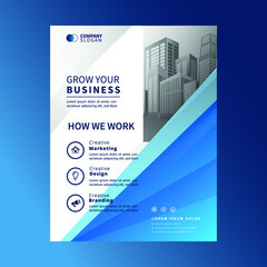 Corporates business annual report cover page design templates