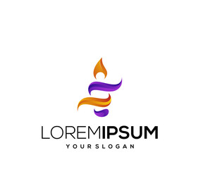 people fire icon logo design template