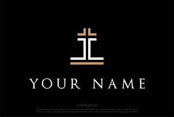 Luxury Initial Letter CC Christian Cross Religion Logo Design Vector