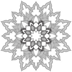 Leaf Flower Petal Coloring Mandala Art Simple Graphic Shape Vector Floral Oriental Outline Vintage Decorative Elements Pattern Illustration Islam Arabic Indian Turkish Mystic Religion Morals Lotus